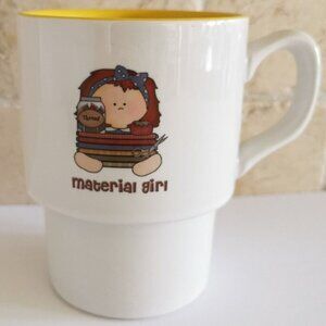 Material Girl Sewing Coffee Mug, Cute Fabric Collector Quilter Crafter Gift